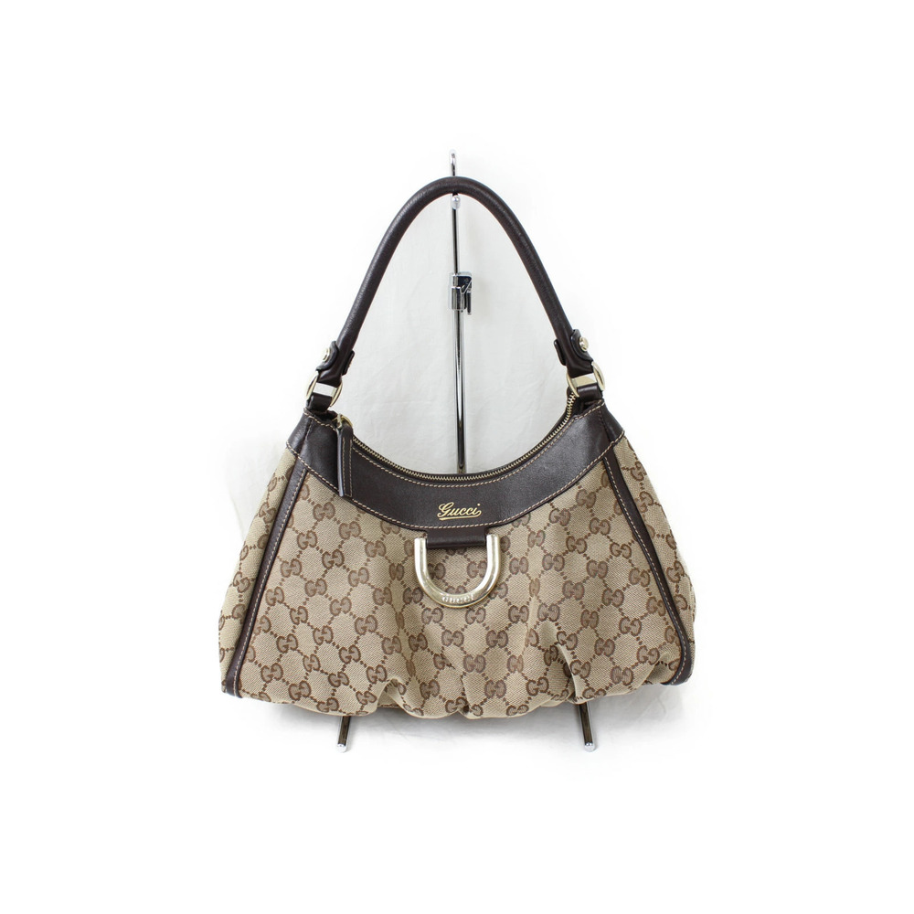 Gucci One Hand Shoulder Bag Canvas Leather One Hand Bag Handbag